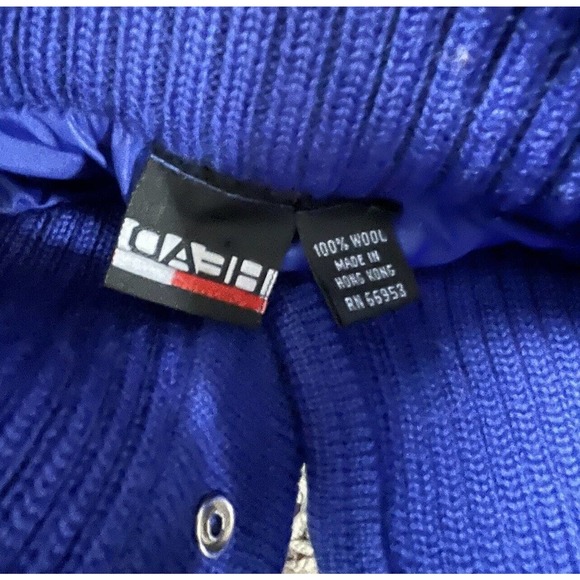 Vintage 80s 90s Head Sportswear Lined Wool Mock Neck Stars Stripes Sweater Small - Picture 4 of 8